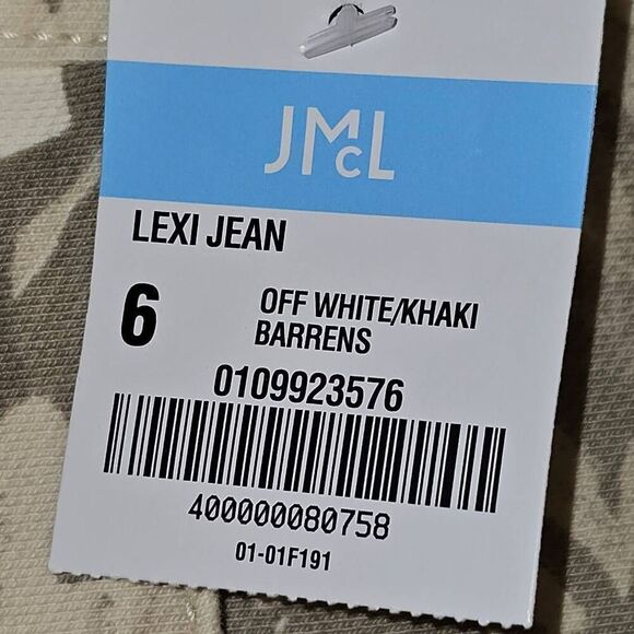NWT J McLaughlin Womens Off White Khaki Barrens Lexi Jeans 6 - Picture 6 of 7
